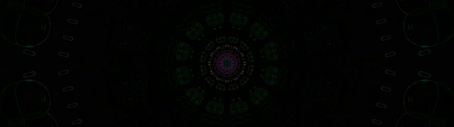 Dunkelgrünes Kaleidoskop VJLoop - Geometrischer Mandala Motion Background