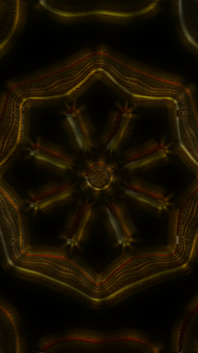 Neon Tunnel 60fps Golden Circles VJ Loop Motion Background