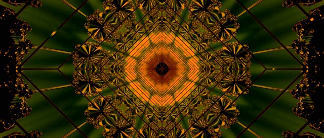 Golden Grün Neon Tunnel Bildschirmschoner 21:9 Ultrawide 60fps VJ Loop