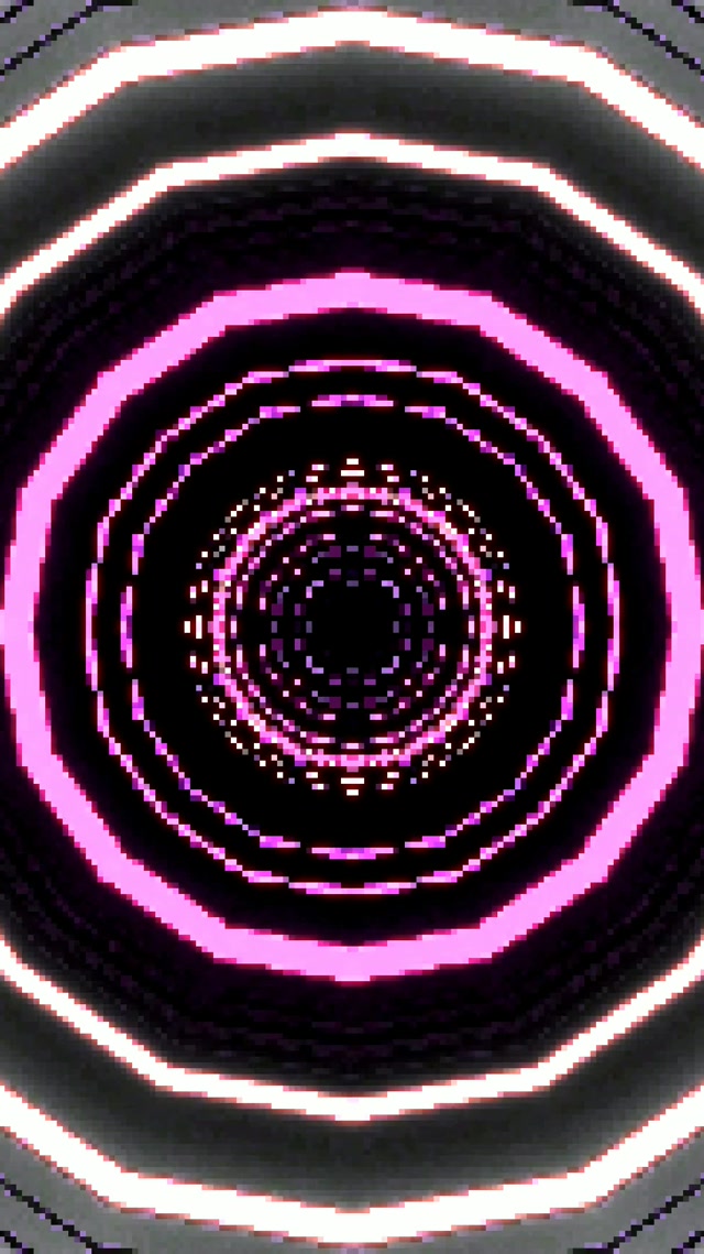 Neon Tunnel Pink Lila Octagon Vortex Vj Loop 9:16 Reels 60fps Bildschirmschoner