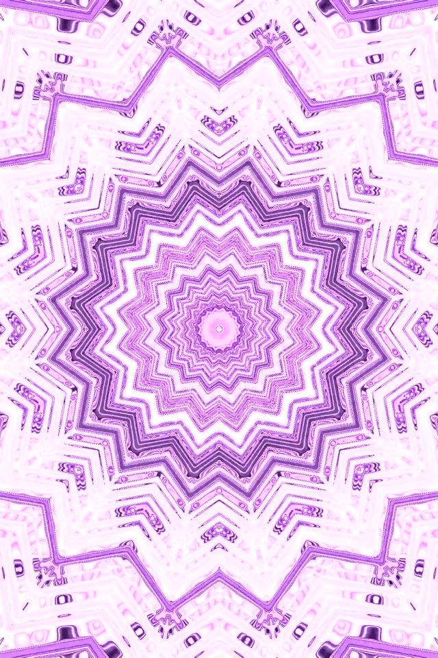 Lila Neon Tunnel Stern Mandala 60fps 2:3 Photo Portrait Bildschirmschoner PC VJ Loop