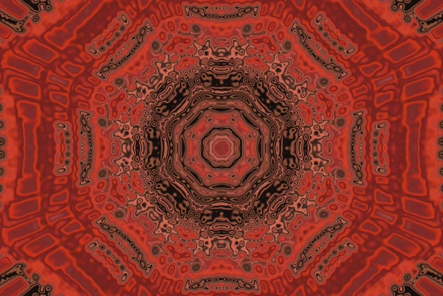 Roter Neon Tunnel Mandala 3:2 Surface 60fps Bildschirmschoner VJ Loop