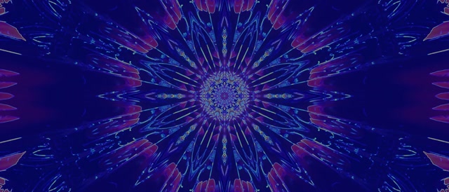 21:9 Cinematic 60fps Neon Tunnel Kaleidoskop Burst Rot Blau Bildschirmschoner Vj Loop