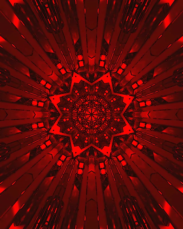 Rot Neon Tunnel Stern Bildschirmschoner 60fps 4:5 Instagram VJ Loop