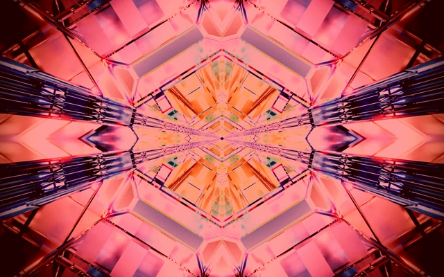 Neon Tunnel Kaleidoskop Burst VJ Loop 16:10 MacBook 60fps Bildschirmschoner