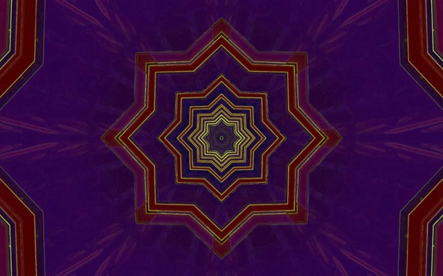 Neon Tunnel Stern Kaleidoskop 16:10 MacBook 60fps Bildschirmschoner VJ Loop