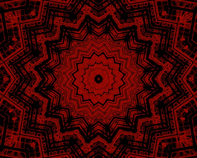 Red Star Fractal Neon Tunnel 5:4 industrial 60fps Screensaver Vj loop