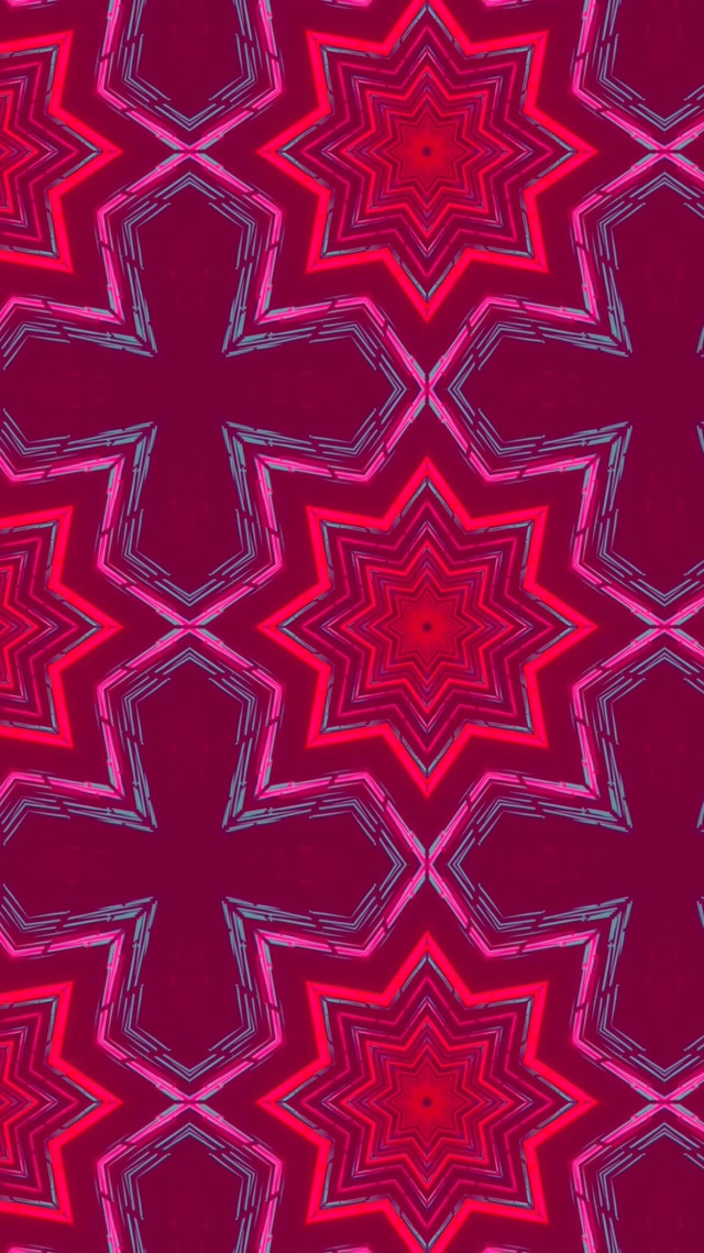 Neon Tunnel Stern Kaleidoskop VJ Loop 9:16 Reels 60fps Bildschirmschoner
