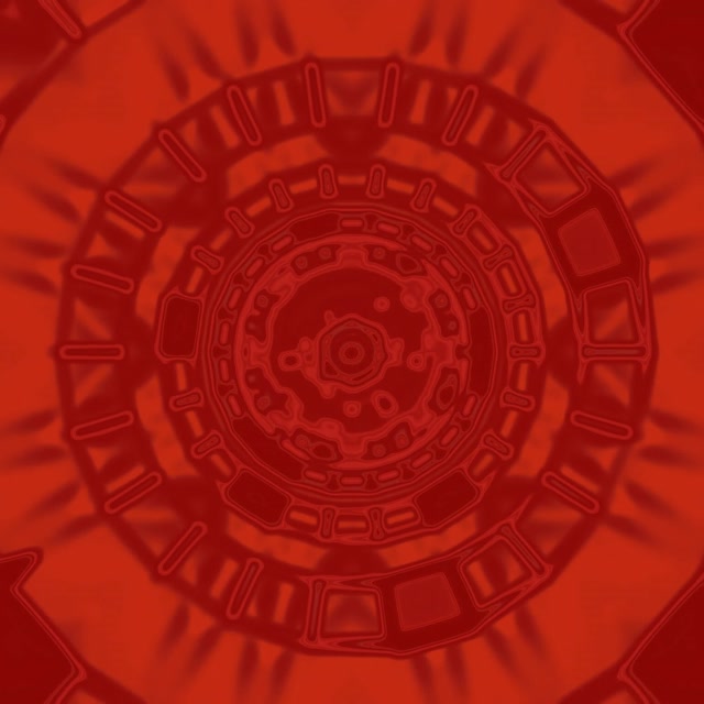 Roter Neon Tunnel Mandala Vortex 1:1 Square 60fps Screensaver Vj Loop