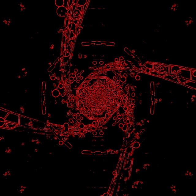 Red Neon Tunnel Octagon Vortex Vj Loop 1:1 Square 60fps Screensaver