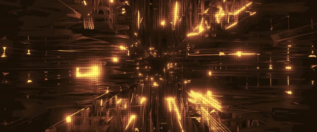 Golden Light Rays Neon Tunnel VJ Loop 2.39:1 Cinemascope 60fps Screensaver