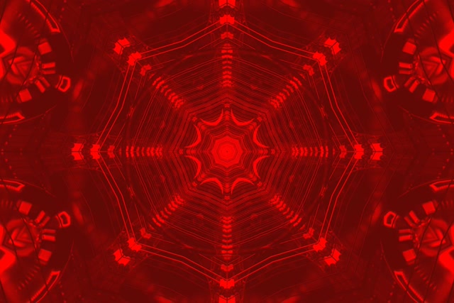Rotes Kaleidoskop Neon Tunnel VJ Loop 3:2 Surface 60fps Bildschirmschoner