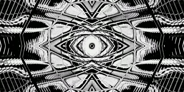 Schwarz Weiß Neon Tunnel Auge Screensaver VJ Loop 2:1 Univisium 60fps