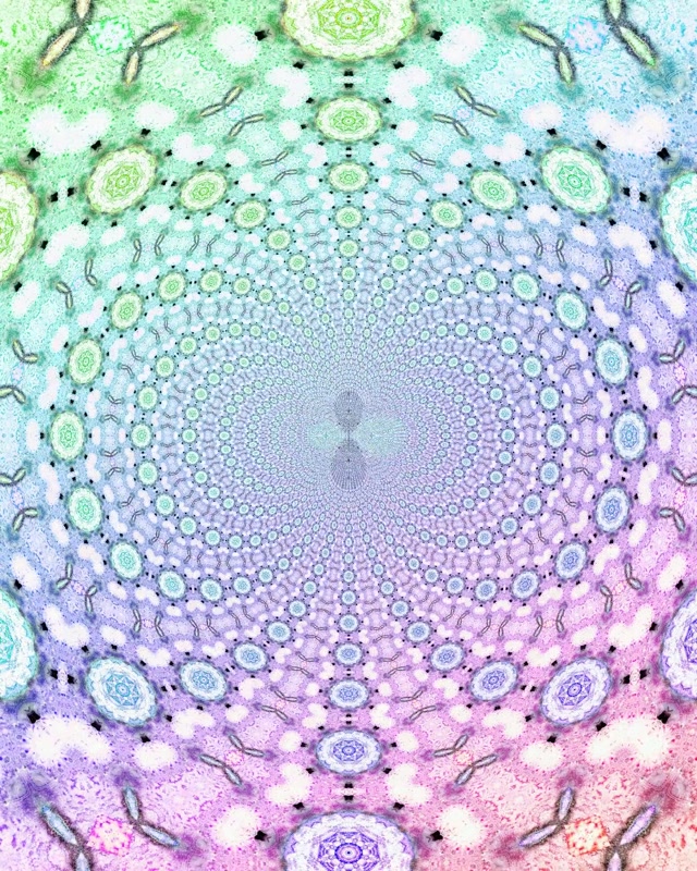 Neon Tunnel Fractal Kaleidoscope Burst VJ Loop 4:5 Instagram 60fps Screensaver