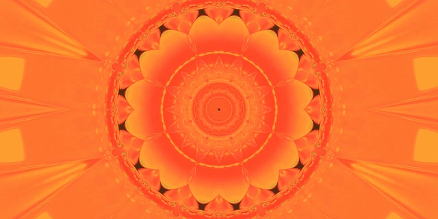 Orange Neon Tunnel Mandala Bildschirmschoner 2:1 Univisium 60fps VJ Loop