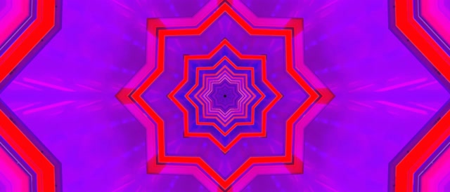 Neon Tunnel Lila Rot Stern Vortex VJ Loop 21:9 Ultrawide 60fps Bildschirmschoner