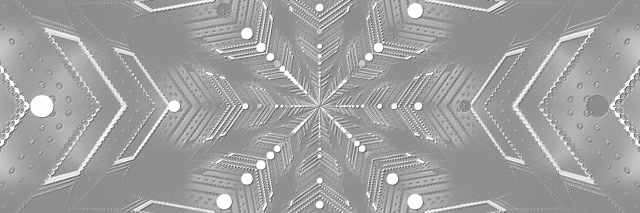 Silberner Neon Tunnel Schneeflocke 3:1 Triple Wide 60fps Screensaver VJ Loop