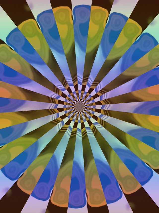 Neon Tunnel Kaleidoskop Blütenblatt Burst 3:4 iPad Portrait 60fps Bildschirmschoner VJ Loop