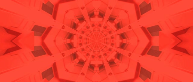 Neon Tunnel Red Kaleidoscope Vj Loop 21:9 Ultrawide 60fps Screensaver