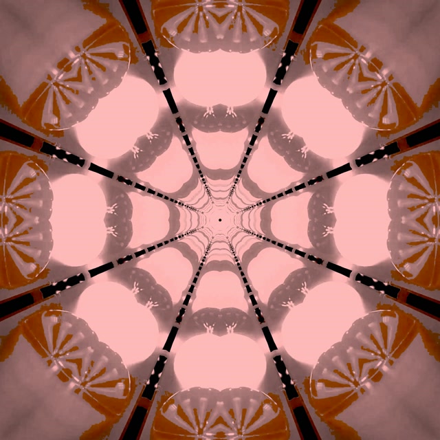 VJ Loop Neon Tunnel Rotes Spinnennetz Kaleidoskop 1:1 Square 60fps Screensaver