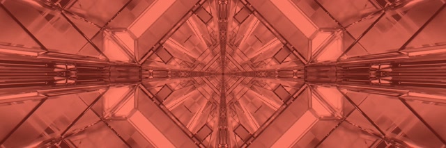 Neon Tunnel Rotes Diamanten Kaleidoskop VJ Loop 3:1 Triple Wide 60fps Bildschirmschoner