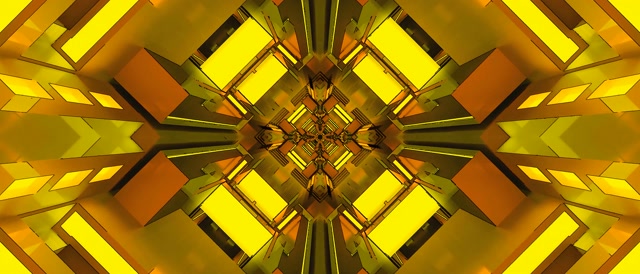 Golden Neon Tunnel Bildschirmschoner 21:9 Ultrawide 60fps VJ Loop PC Laptop