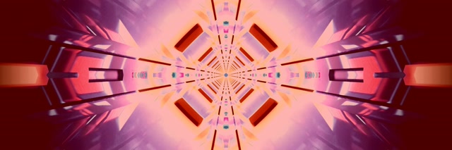 Neon Tunnel Kaleidoskop Explosion VJ Loop 3:1 Triple Wide 60fps Bildschirmschoner