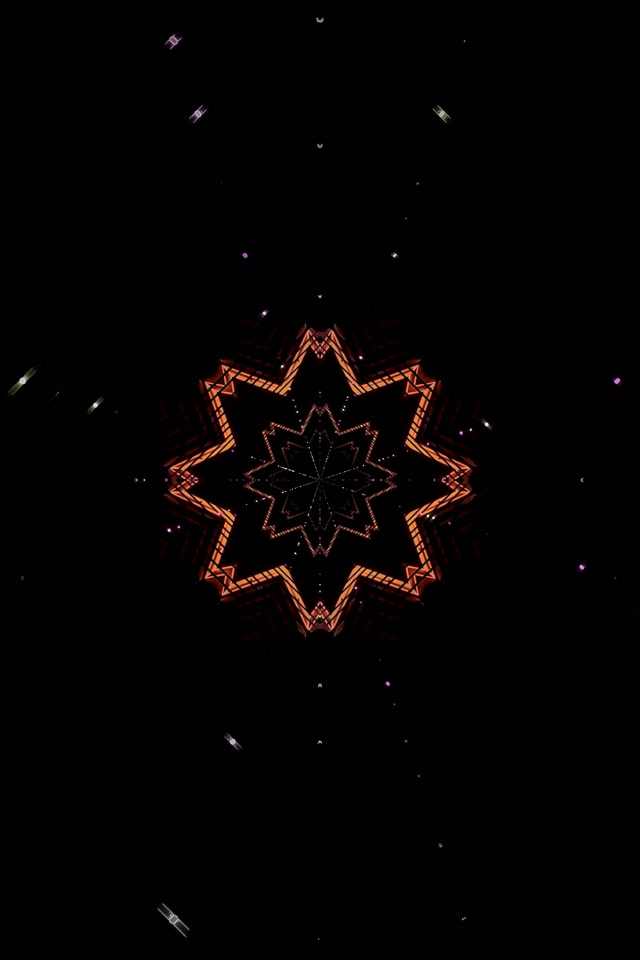 Neon Tunnel Stern Kaleidoskop Vj Loop 2:3 Photo Portrait 60fps Bildschirmschoner