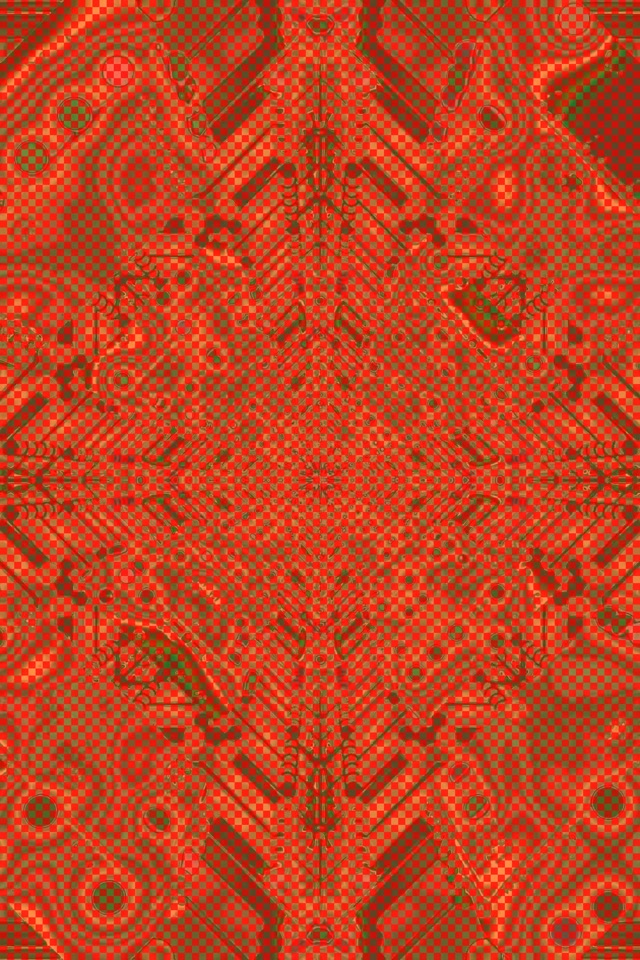 Roter Neon Tunnel Kaleidoskop VJ Loop 2:3 Photo Portrait 60fps Bildschirmschoner