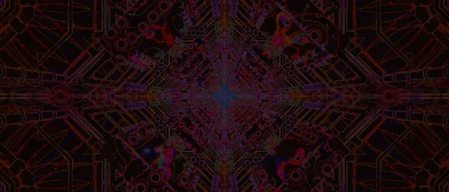 Neon Tunnel Rote Schaltung Kaleidoskop Vj Loop 21:9 Ultrawide 60fps Bildschirmschoner