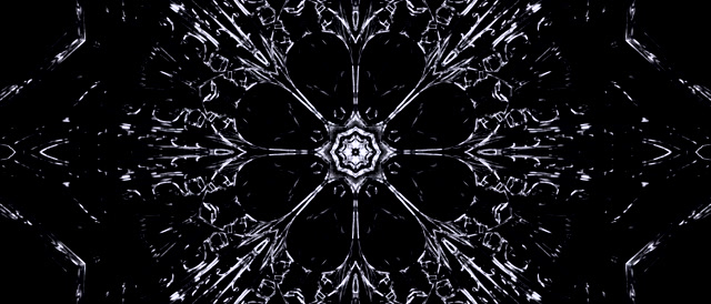 Kristall Neon Tunnel Schneeflocke Bildschirmschoner 21:9 Ultrawide 60fps VJ Loop