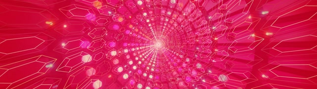 Neon Tunnel Pink Hexagon Vortex VJ Loop 60fps 32:9 Super Ultrawide Bildschirmschoner