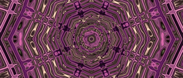 Lila Fraktal Kaleidoskop Neon Tunnel VJ Loop 21:9 Ultrawide 60fps Bildschirmschoner