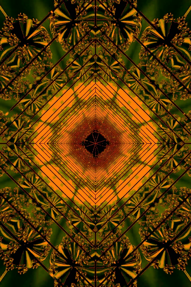 Neon Tunnel Orange Diamant Vortex VJ Loop 2:3 Photo Portrait 60fps Bildschirmschoner