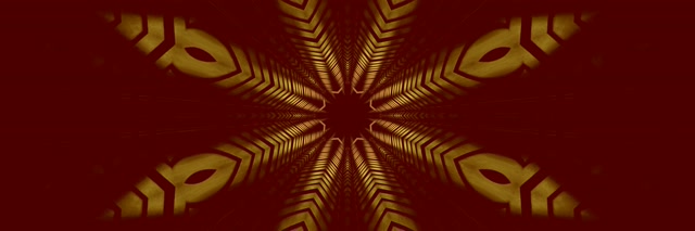 Neon Tunnel Gold Stern Kaleidoskop Vj Loop 3:1 Triple Wide 60fps Bildschirmschoner