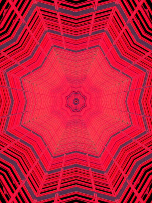 Neon Tunnel Rotes Octagon Vortex VJ Loop 3:4 iPad Portrait 60fps Bildschirmschoner