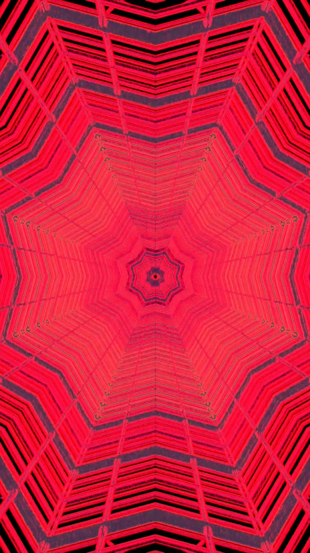 Neon Tunnel Rotes Octagon Vortex VJ Loop 9:16 Reels 60fps Bildschirmschoner