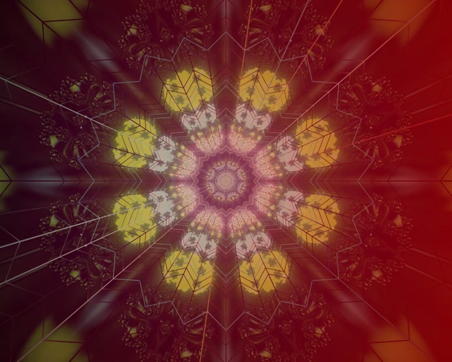 Vj loop Neon Tunnel Red Star Kaleidoscope 5:4 industrial 60fps screensaver