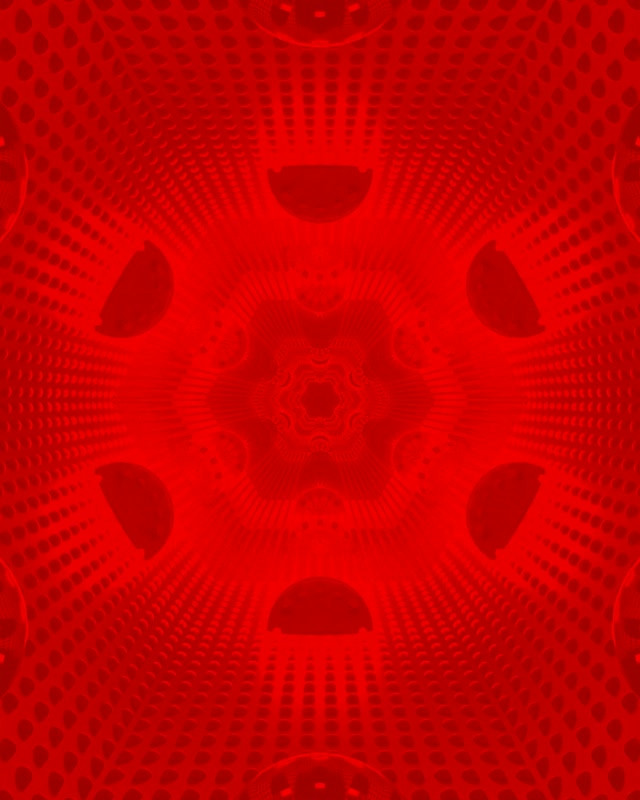 Roter Neon Tunnel Sechseck Stern Burst VJ Loop 4:5 Instagram 60fps Screensaver