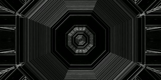 Neon Tunnel Oktagon Vortex VJ Loop 2:1 Univisium 60fps Bildschirmschoner