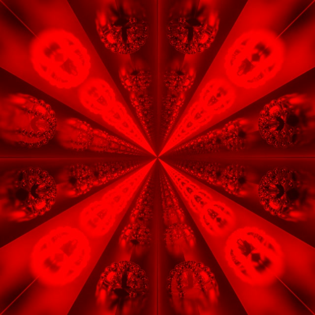 Red Fractal Neon Tunnel 1:1 Square 60fps Screensaver Vj Loop