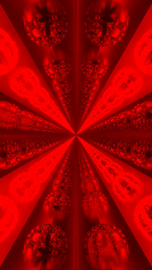 VJLoop Rot Fraktal Mandelbrot Neon-Tunnel 9:16 Reels 60fps Bildschirmschoner