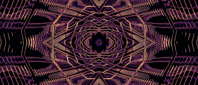 Vj loop Neon Tunnel Lila Gold Kaleidoskop 21:9 Ultrawide 60fps Bildschirmschoner