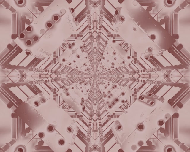 VJ Loop Neon Tunnel Rose Fractal Kaleidoscope 5:4 industrial 60fps Bildschirmschoner