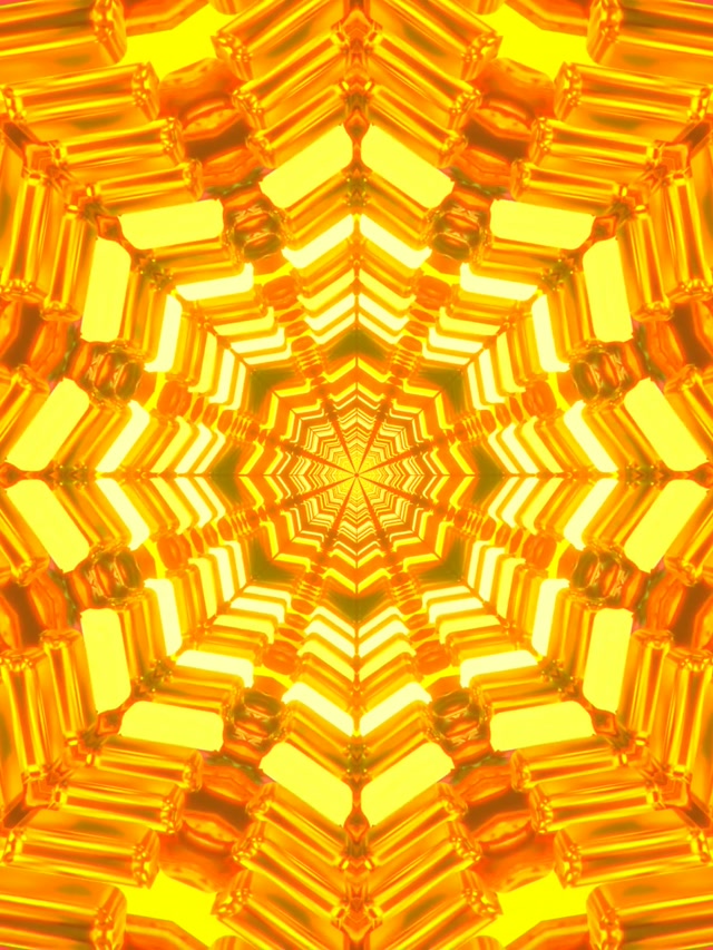 Neon Tunnel Kaleidoscope Vortex 3:4 iPad Portrait 60fps Screensaver Loop