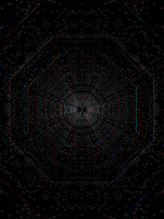 Neon Tunnel Octagonal Vortex 3:4 iPad Portrait 60fps VJ Loop Screensaver