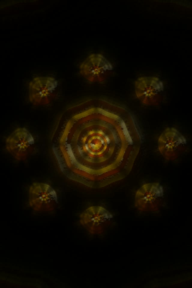 Neon Tunnel VJ Loop 9:16 60fps Screensaver Golden Hexagon Circles