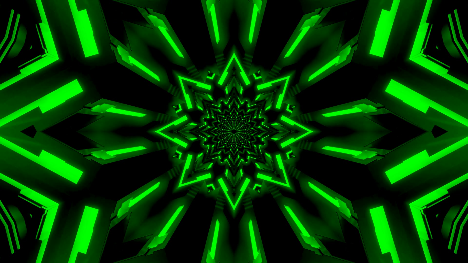 Grün Neon Tunnel Bildschirmschoner 4K UHD 60fps VJ Loop