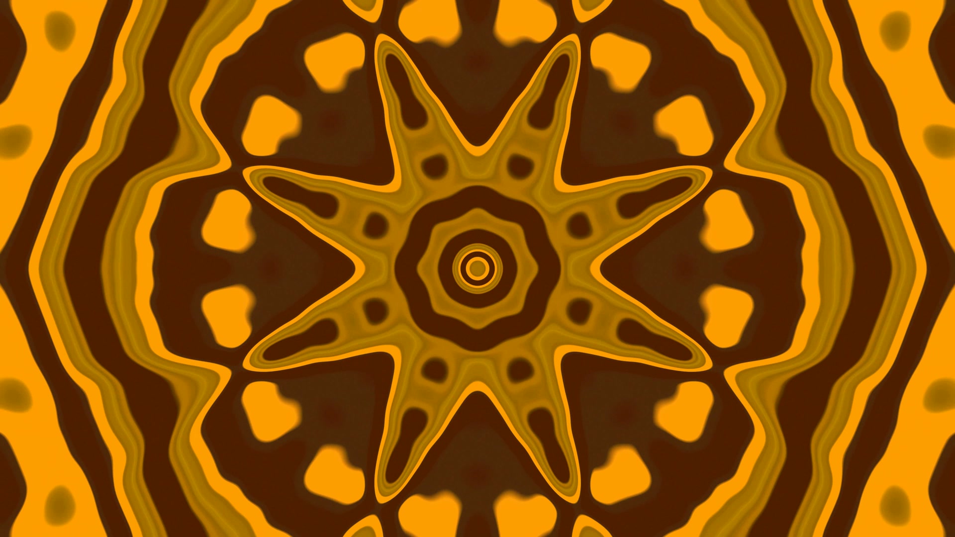 goldener Stern Kaleidoskop Neon Tunnel Bildschirmschoner Windows 11 VJ Loop 4K UHD 60fps