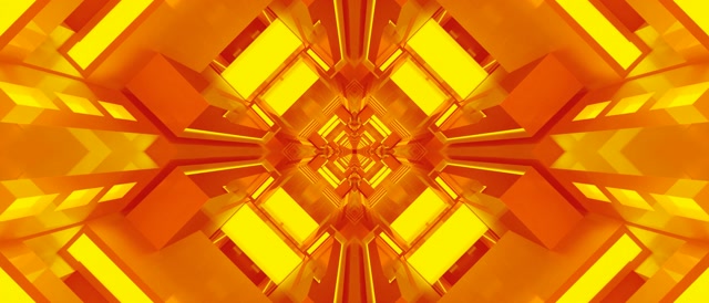 Vj Loop Neon Tunnel Goldener Diamant Kaleidoskop 21:9 Ultrawide 60fps Bildschirmschoner